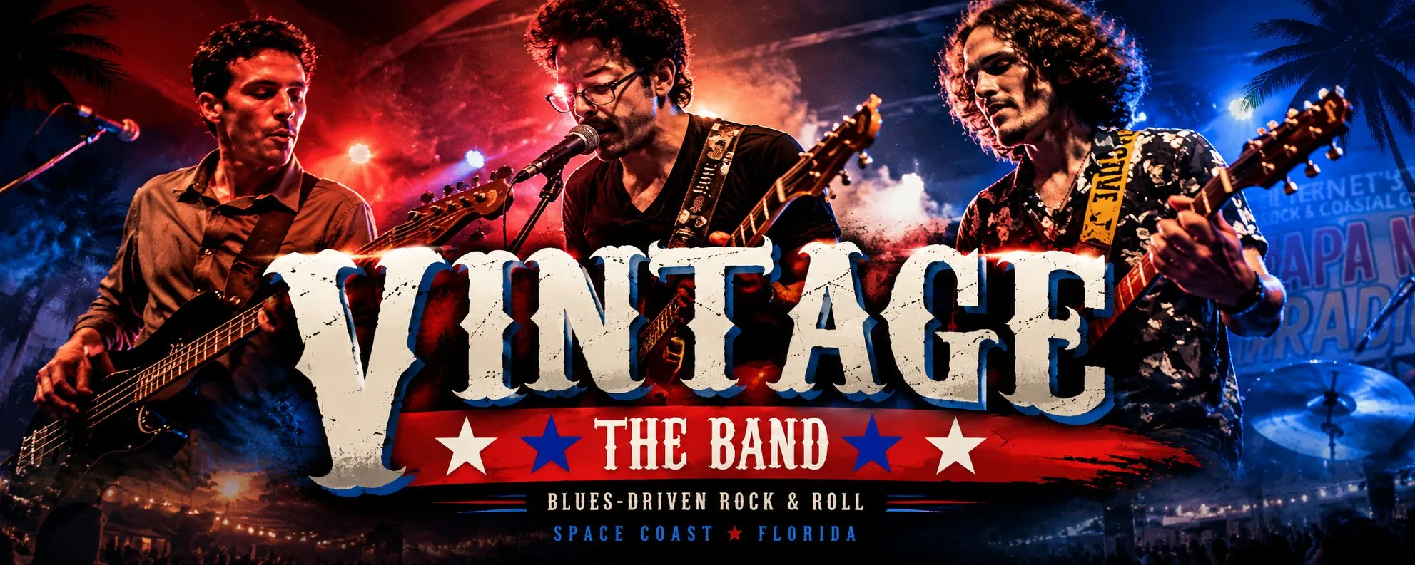 Vintage — The Band · Blues-driven rock & roll · Space Coast, Florida
